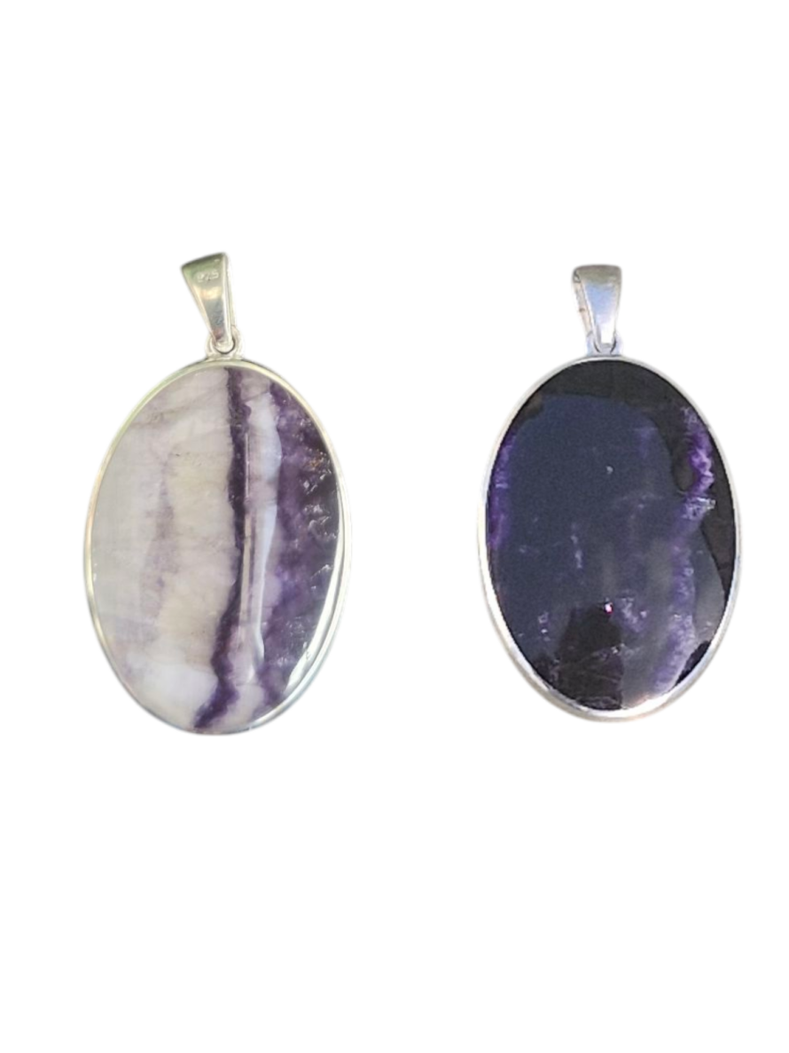 Medium Double Sided Blue John Pendant