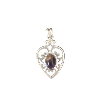 Celtic heart Blue John Pendant
