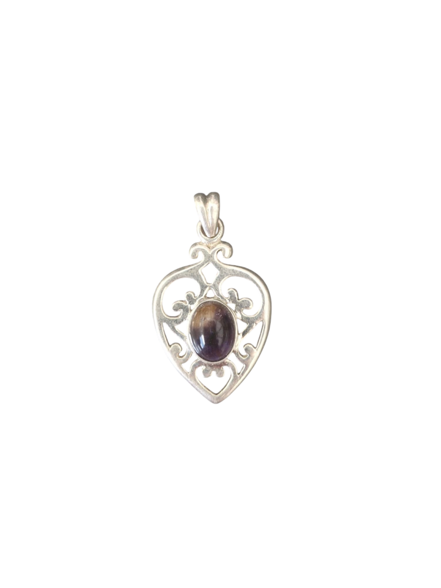 Celtic heart Blue John Pendant