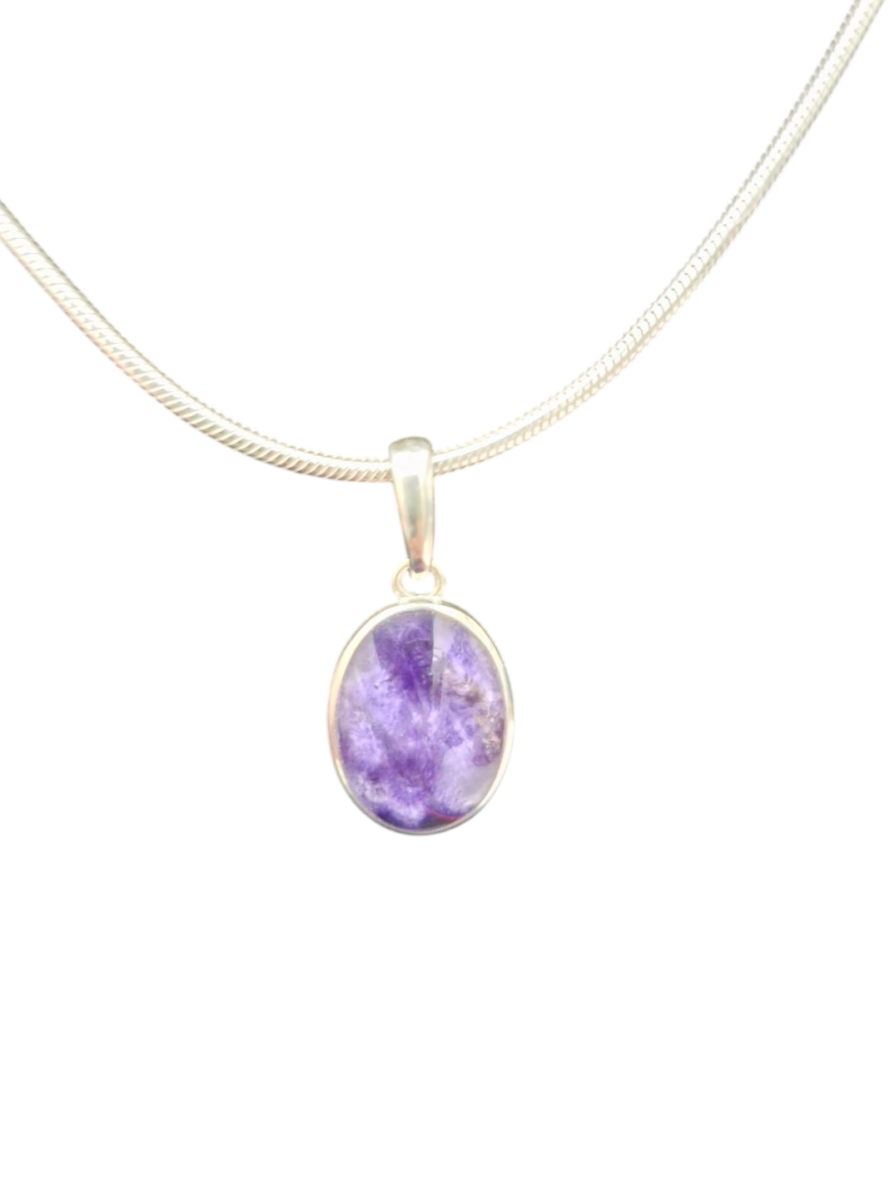 Small Plain Oval  Drop Pendant
