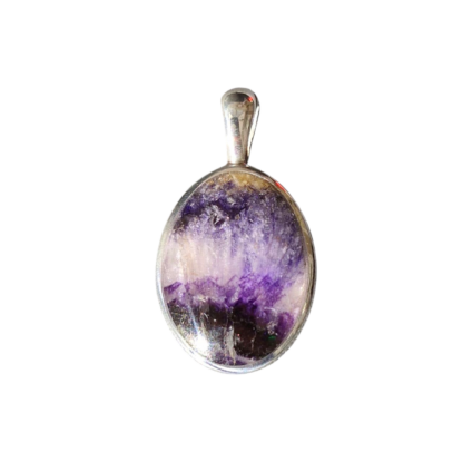 Medium Plain Oval Blue John Pendant