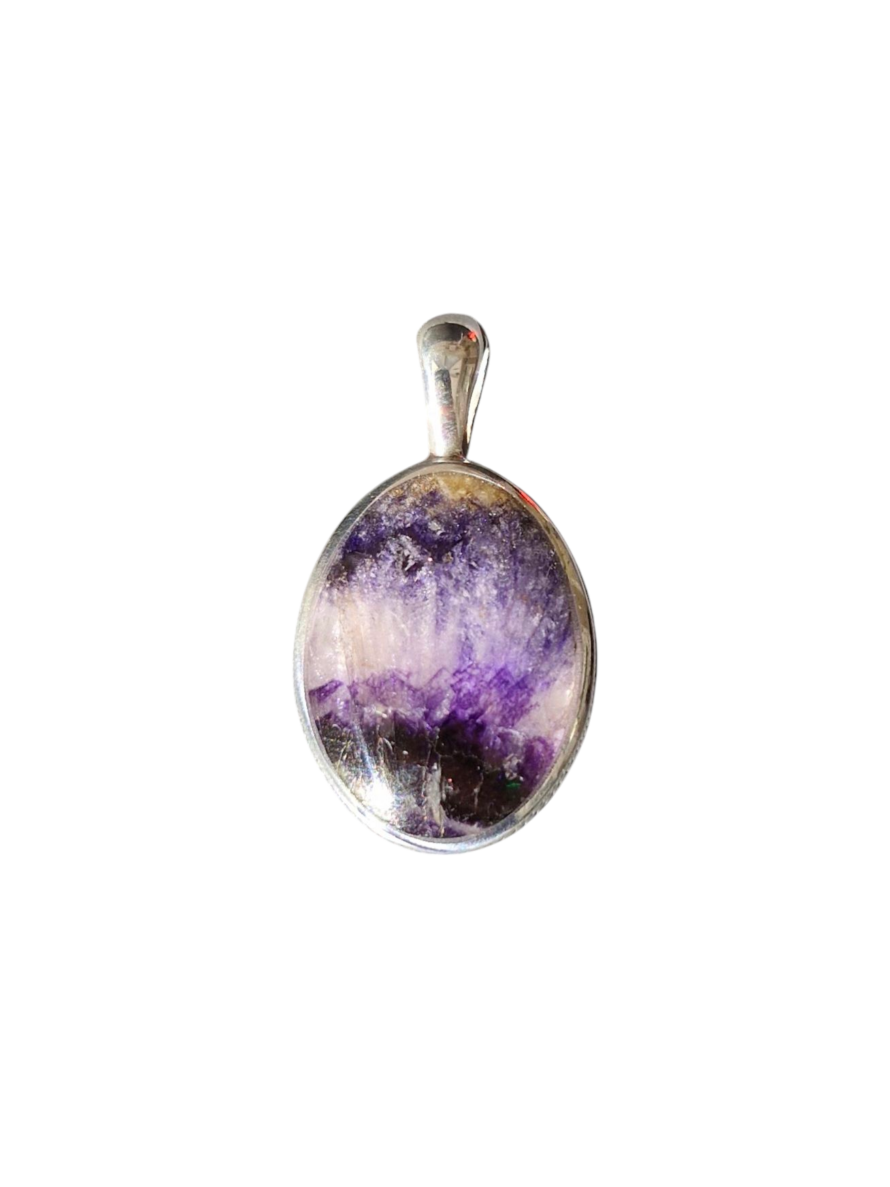 Medium Plain Oval Blue John Pendant