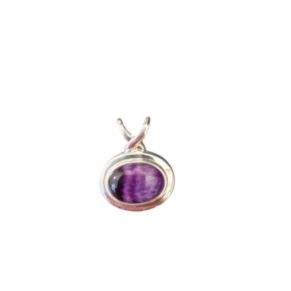 Contemporary Oval Blue John Pendant