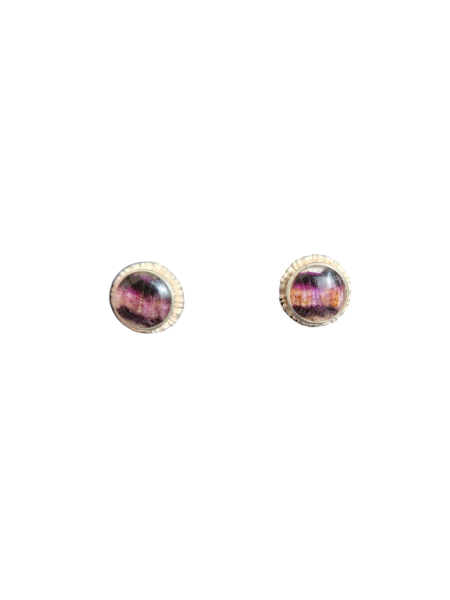 Handmade Blue John Stud Earrings