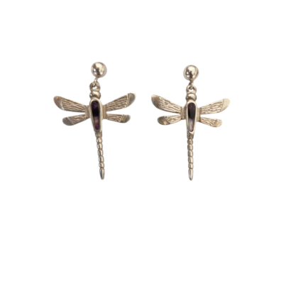 Handmade Blue John Dragonfly Stud Earrings "SALE"