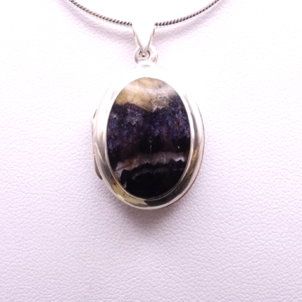 Medium Blue John and Sterling Silver Locket