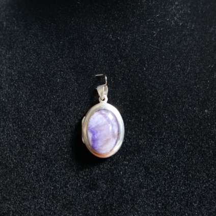 Medium Blue John and Sterling Silver Locket