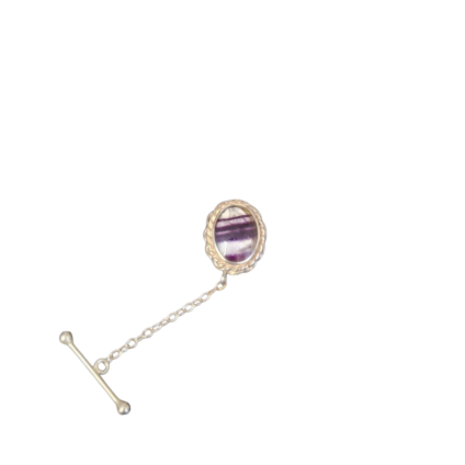Handmade Sterling Silver Rope Edge Tie Tack
