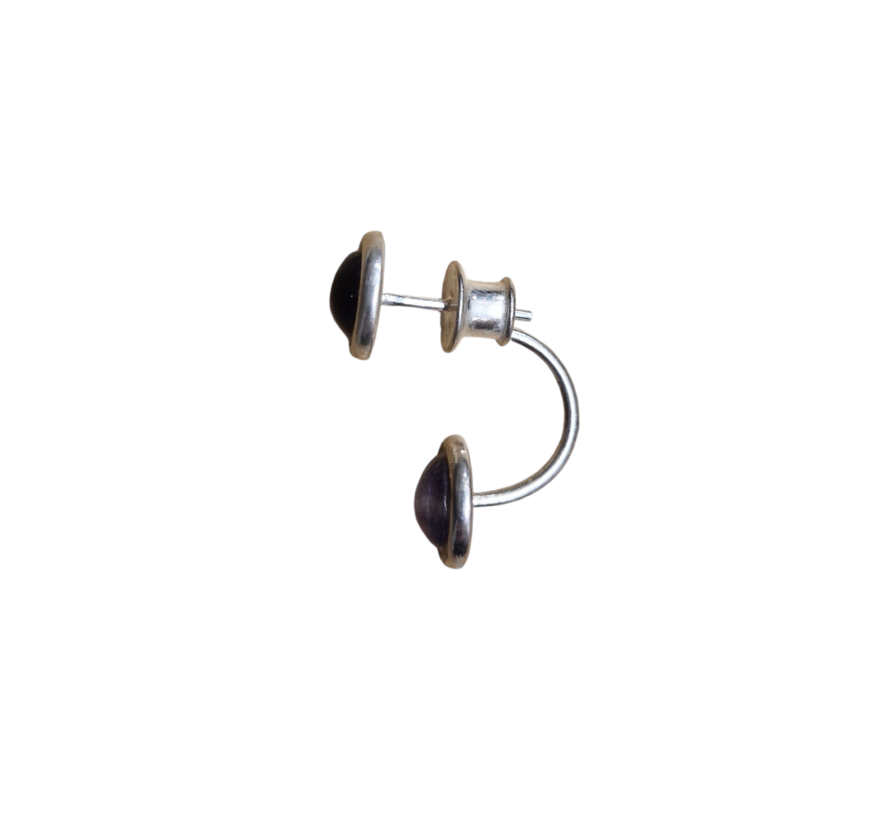 Sterling Silver and Blue John Invisible Drop Earrings - Image 2