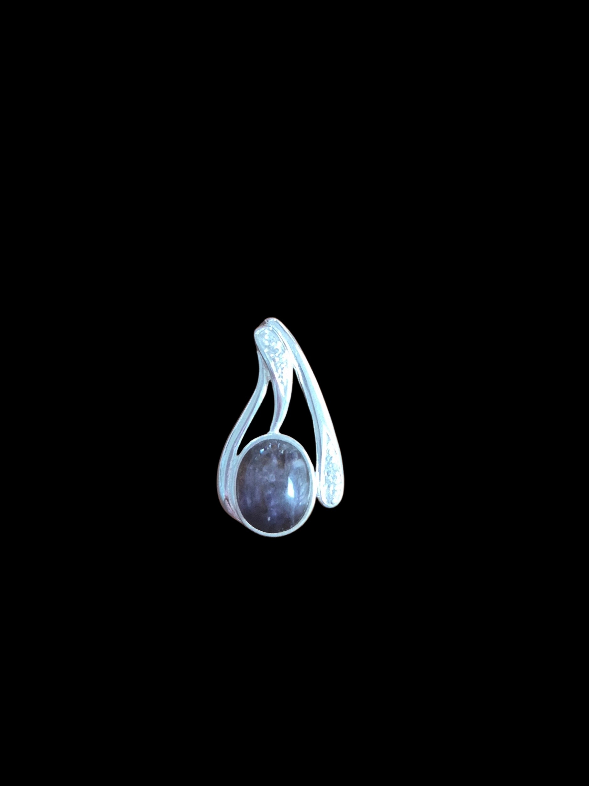 Sterling Silver and Blue John Pendant with Cubic Zirconia