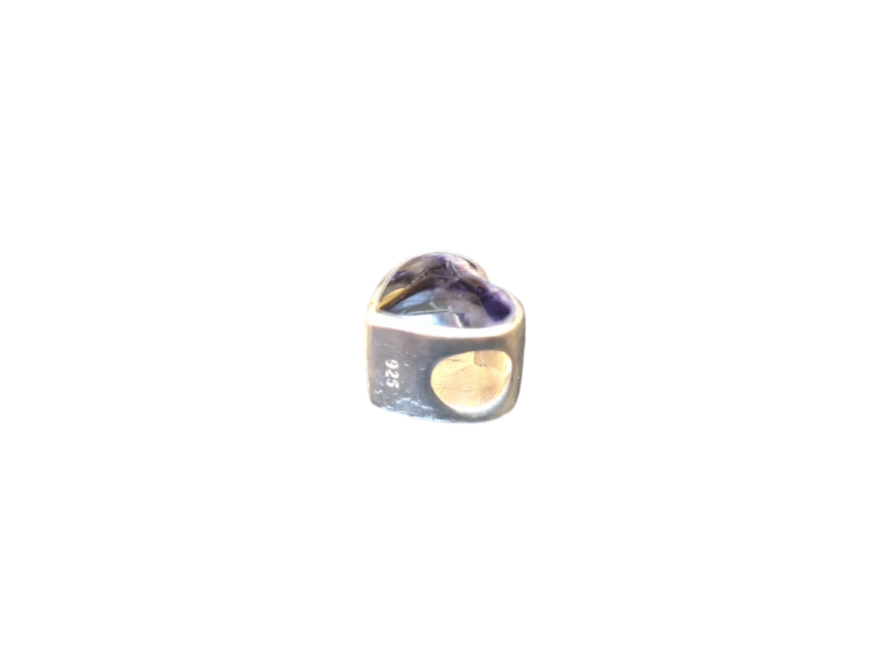 Blue John and Sterling Silver Heart Shaped Bracelet Charm - Image 2