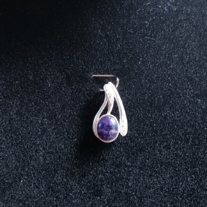 Sterling Silver and Blue John Pendant with Cubic Zirconia