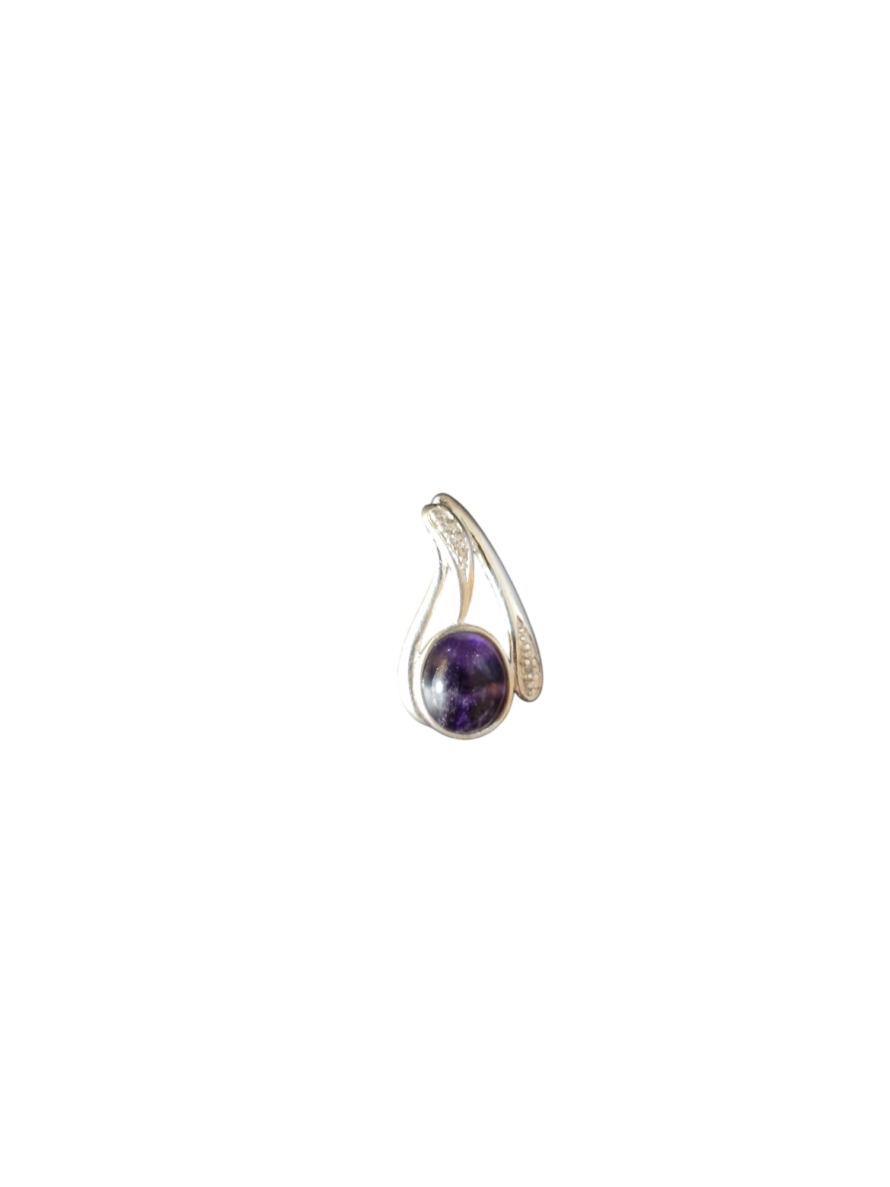 Sterling Silver and Blue John Pendant with Cubic Zirconia