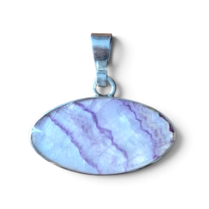 Handmade Sterling Silver and Blue John Pendant