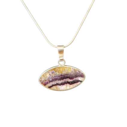 Handmade Sterling Silver and Blue John Pendant