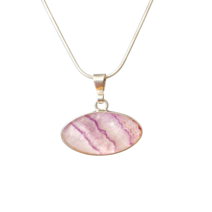 Handmade Sterling Silver and Blue John Pendant