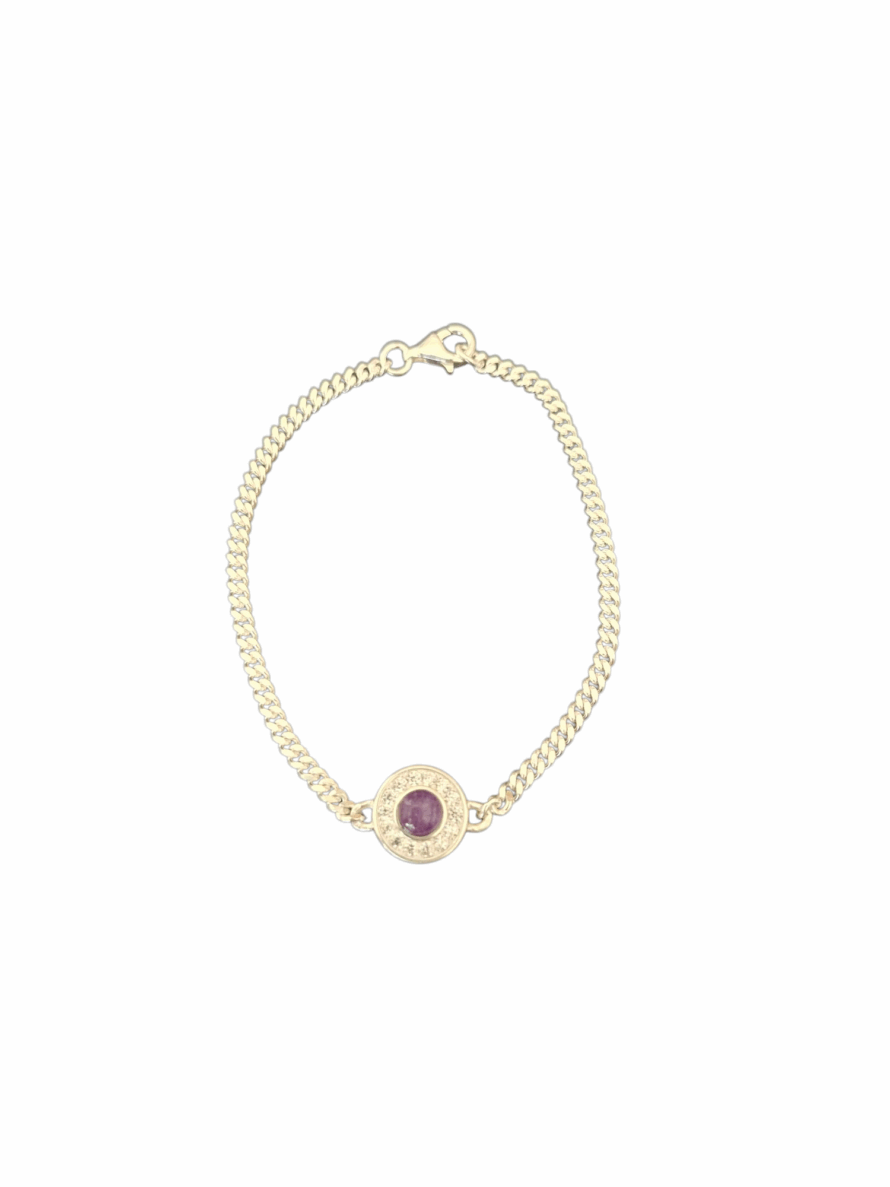 Blue John and Sterling Silver Bracelet with Cubic Zirconia