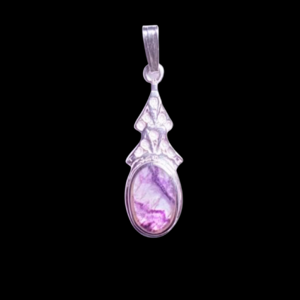 Handmade Blue John and Sterling Silver Pendant