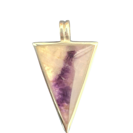 Blue John and Sterling Silver Triangle Pendant