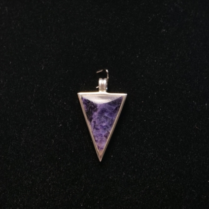 Blue John and Sterling Silver Triangle Pendant