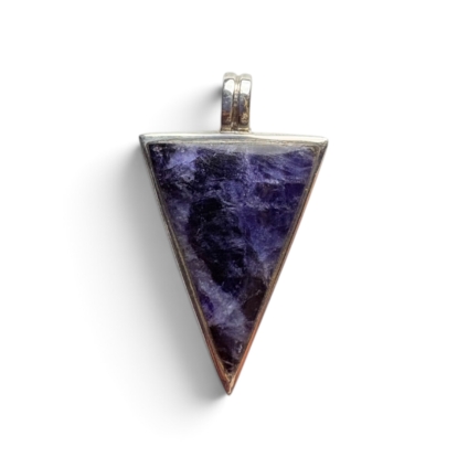 Blue John and Sterling Silver Triangle Pendant