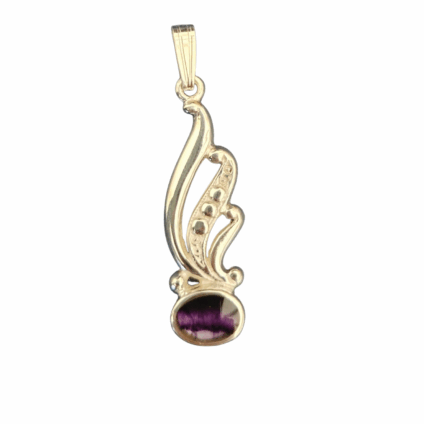Handmade Blue John and Sterling Silver Pendant