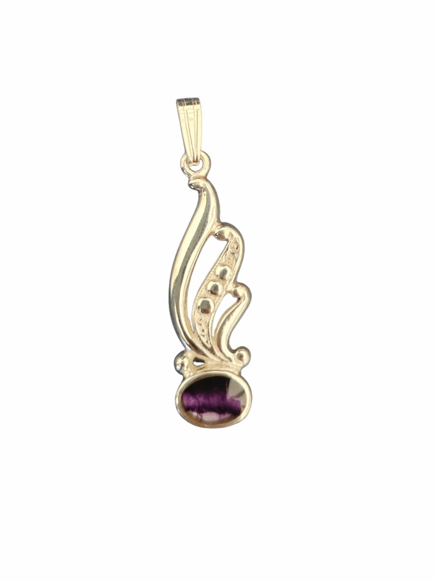 Handmade Blue John and Sterling Silver Pendant