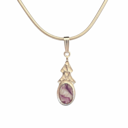 Handmade Blue John and Sterling Silver Pendant
