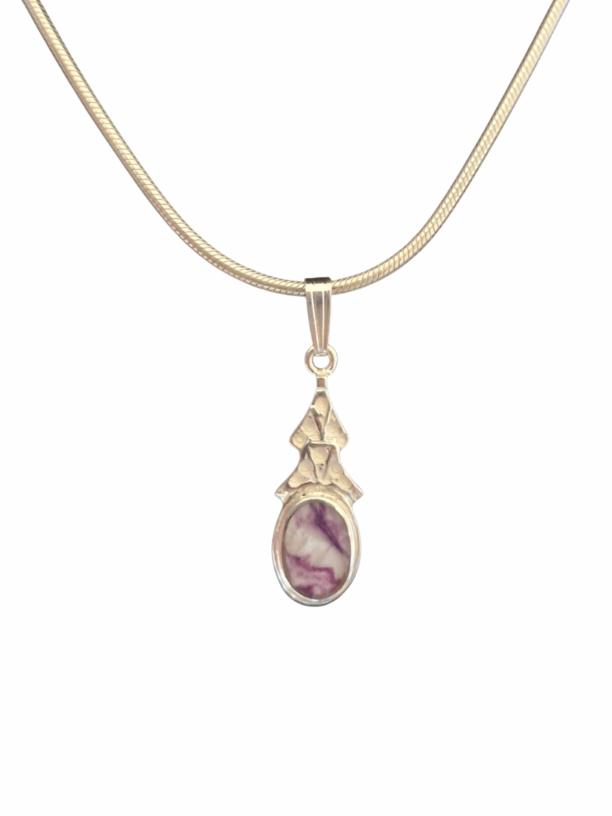 Handmade Blue John and Sterling Silver Pendant