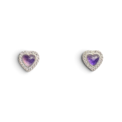 Heart shaped Earrings with Cubic Zirconia