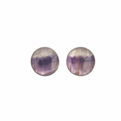 Round Blue John Cufflinks set in Sterling Silver