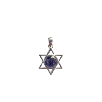 Star Shaped Pendant with Blue John Stone